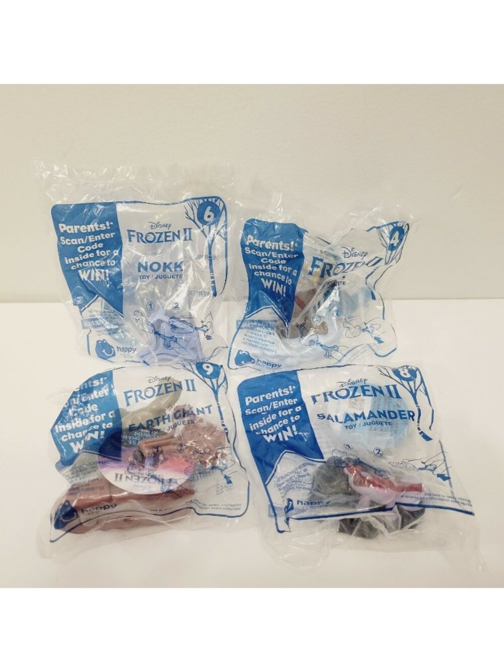 4 2019 Frozen 2 McDonald's Toys #4, 6, 8, and 9 Cake Toppers